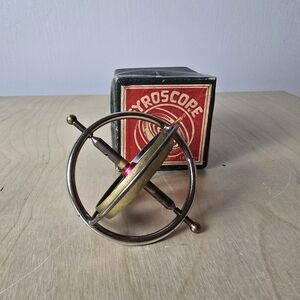 Classic Gyroscope Toy - Silver and Gold With Original Box